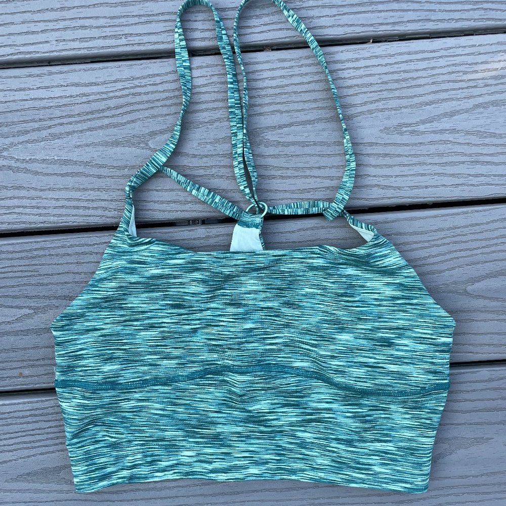 Outdoor Voices Crop Tank Green/Blue Multicolor size small